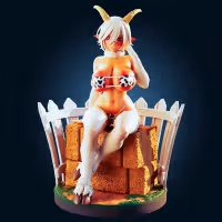 Statue Saane Goat Monster Girl | Monster Musume Fan art par Officer Rhu SFW,NSFW,Futa 3d printed,Saane Goat statue,futa statue,Monster Musume statue,furry statue,nsfw statue,futa figurines,futanari figurines,futanari statue