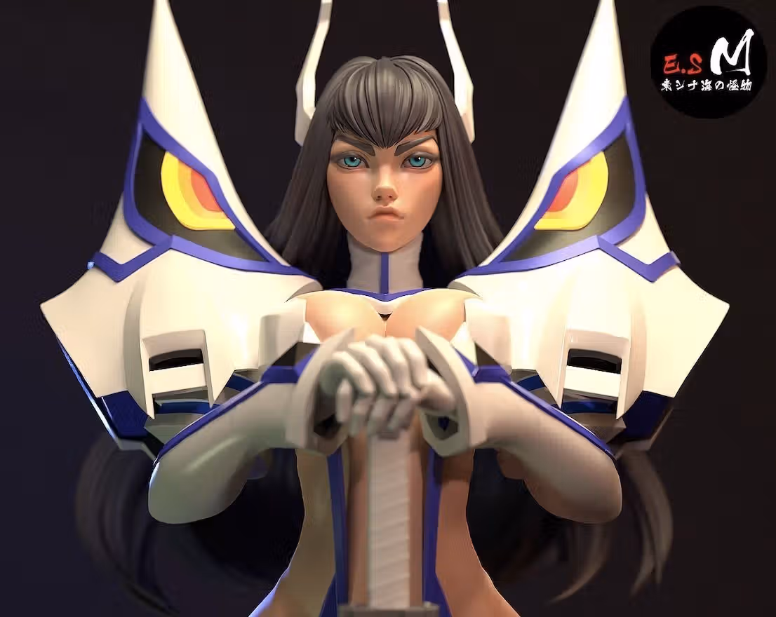 Satsuki Kiryuin Statue | Kill la Kill Fan Art by E.S Monster SFW,NSFW 3d printed statue,3d printed,nsfw statue,3d printed figure,Satsuki Kiryuin Statue,Kill la Kill Statue