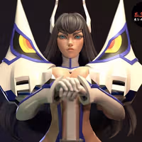 Satsuki Kiryuin Statue | Kill la Kill Fan Art by E.S Monster SFW,NSFW 3d printed statue,3d printed,nsfw statue,3d printed figure,Satsuki Kiryuin Statue,Kill la Kill Statue