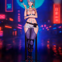 Lucy Statue | Cyberpunk2077 Fan Art by PEACHFIGURE SFW,NSFW 3d printed,3d printed statue,Cyberpunk statue,Lucy statue,nsfw statue