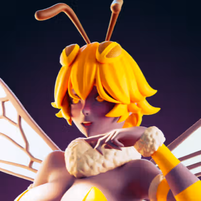 Bee Waifu Girl Statue | Monster Girl Fan Art by Officer Rhu SFW,NSFW,Futa 3d printed,Bee Waifu Girl statue,futa statue,Monster Girl statue,furry statue,nsfw statue,futa figurines,futanari figurines,futanari statue