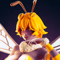 Bee Waifu Girl Statue | Monster Girl Fan Art by Officer Rhu SFW,NSFW,Futa 3d printed,Bee Waifu Girl statue,futa statue,Monster Girl statue,furry statue,nsfw statue,futa figurines,futanari figurines,futanari statue