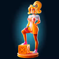 Coco Bandicoot Statue | Crash Bandicoot Fan Art by Officer Rhu SFW,NSFW,Futa 3d printed statue,3d printed,nsfw statue,futa statue,Coco Bandicoot Statue,Crash Bandicoot statue,futa figurines,futanari figurines,futanari statue