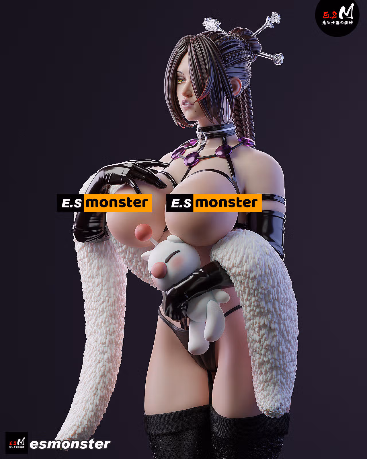  LULU Statue | Final Fantasy Fan Art by E.S Monster SFW,NSFW 3d printed statue,3d printed,nsfw statue,3d printed figure, LULU Statue,Final Fantasy Statue