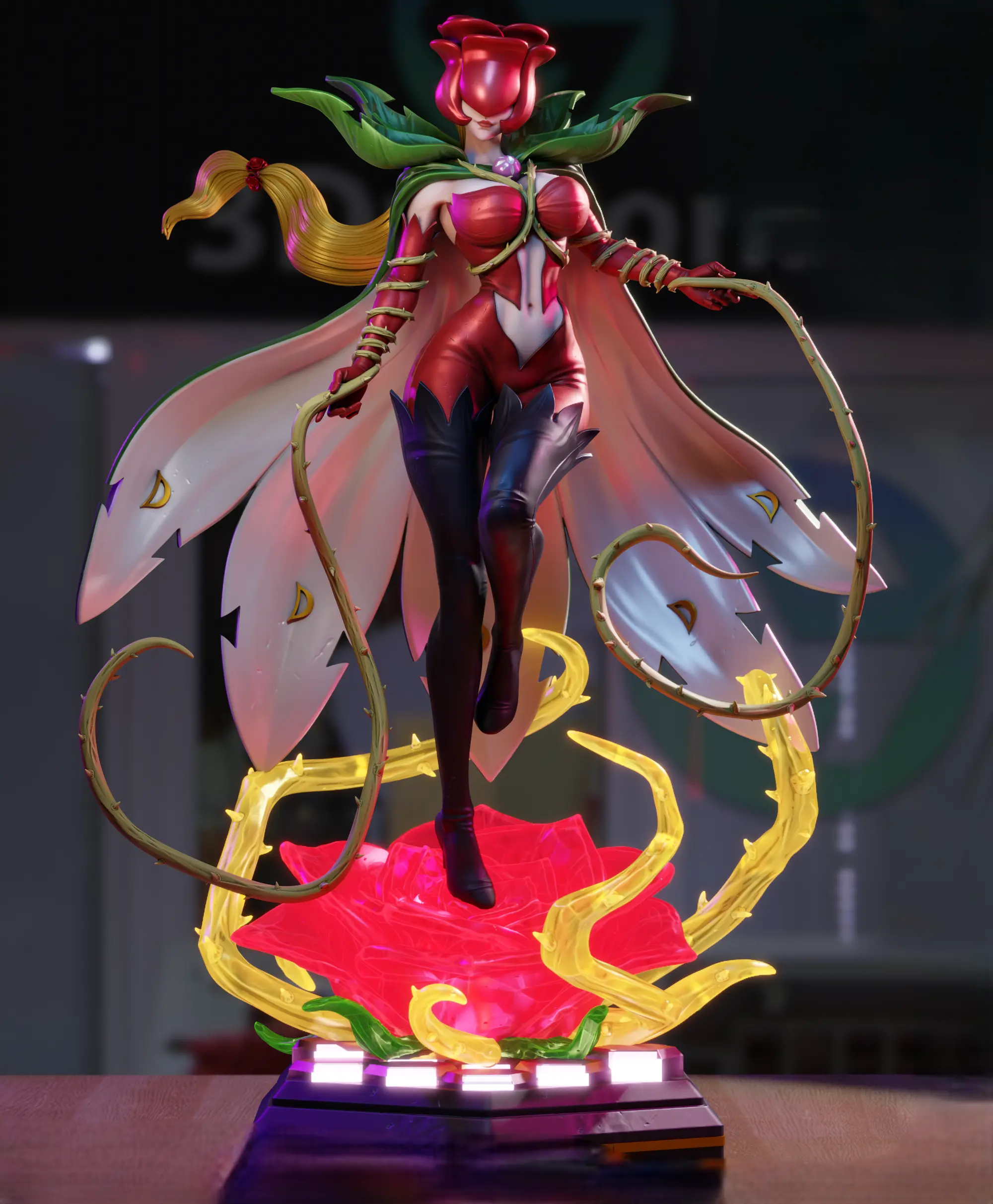 Rosemon Statue | Digimon Fan Art by 3Dmoonn SFW 3d printed,3d printed statue,Rosemon Statue,Digimon statue,3d printed figure