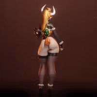 Bowsette Statue | Super Mario Fan Art by Rushzilla SFW 3d printed statue,3d printed,3d printed figure,Bowsette Statue,Super Mario Statue