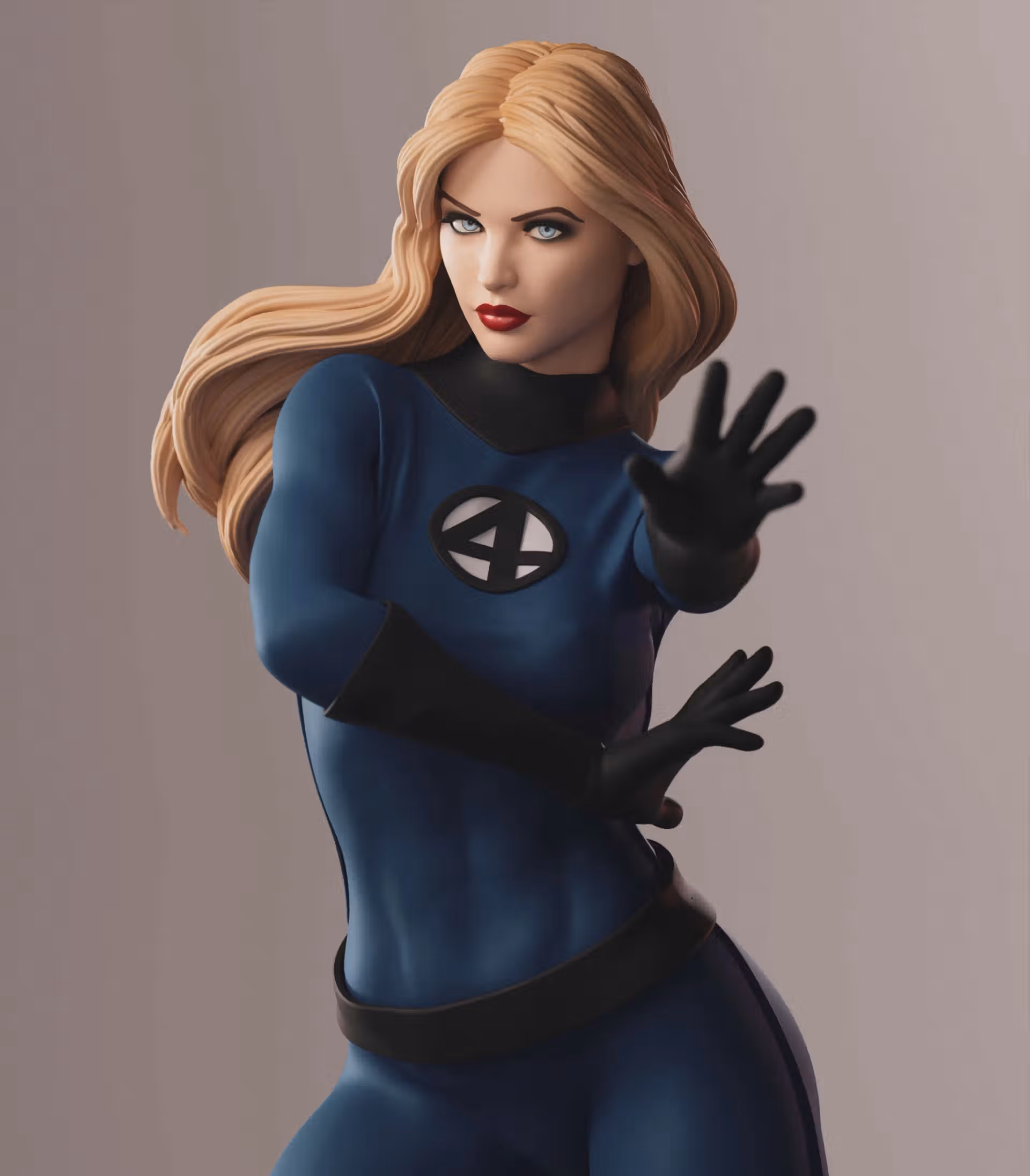 Sue Storm Statue | Marvel Fan Art by Abe3D SFW,NSFW 3d printed statue,sue storm,fantastic4 statue,3d printed figure,3d printed,nsfw statue