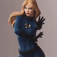 Sue Storm Statue | Marvel Fanart von Abe3D SFW,NSFW 3d printed statue,sue storm,fantastic4 statue,3d printed figure,3d printed,nsfw statue