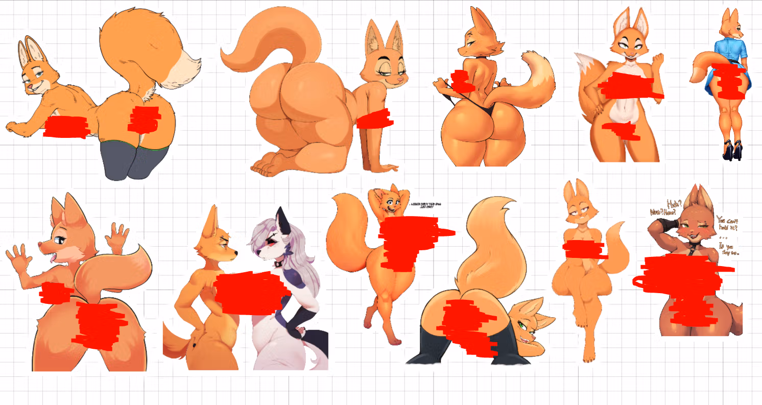 Diane Foxington Pack Sticker | The Bad Guys Vinyl-Sticker NSFW furry sticker,sticker pack,nsfw sticker,Diane Foxington sticker,The Bad Guys sticker