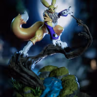 Renamon Furry Tree Statue | Digimon Fan Art by Gatsu SFW,NSFW,Futa 3d printed statue,3d printed,nsfw statue,futa statue,Digimon Statue,Renamon statue,futa figurines,futanari figurines,futanari statue,furry statue