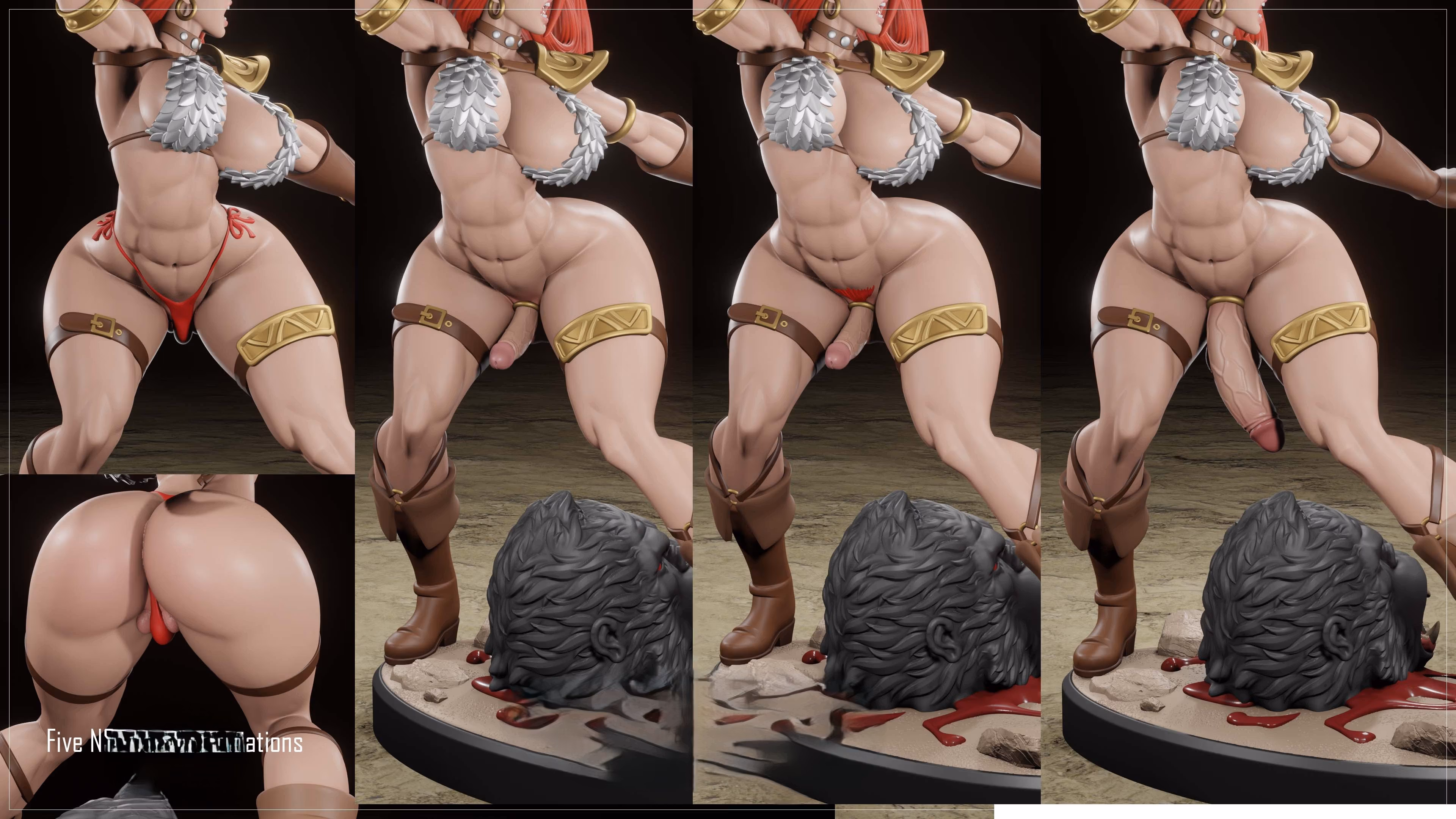 Figura Red Sonja | Marvel Fanart autorstwa Digital Dark SFW,NSFW,Futa futa statue,3d printed,nsfw statue,Red Sonja Statue,3d printed figure,Marvel Statue,futa figurines,futanari figurines,futanari statue