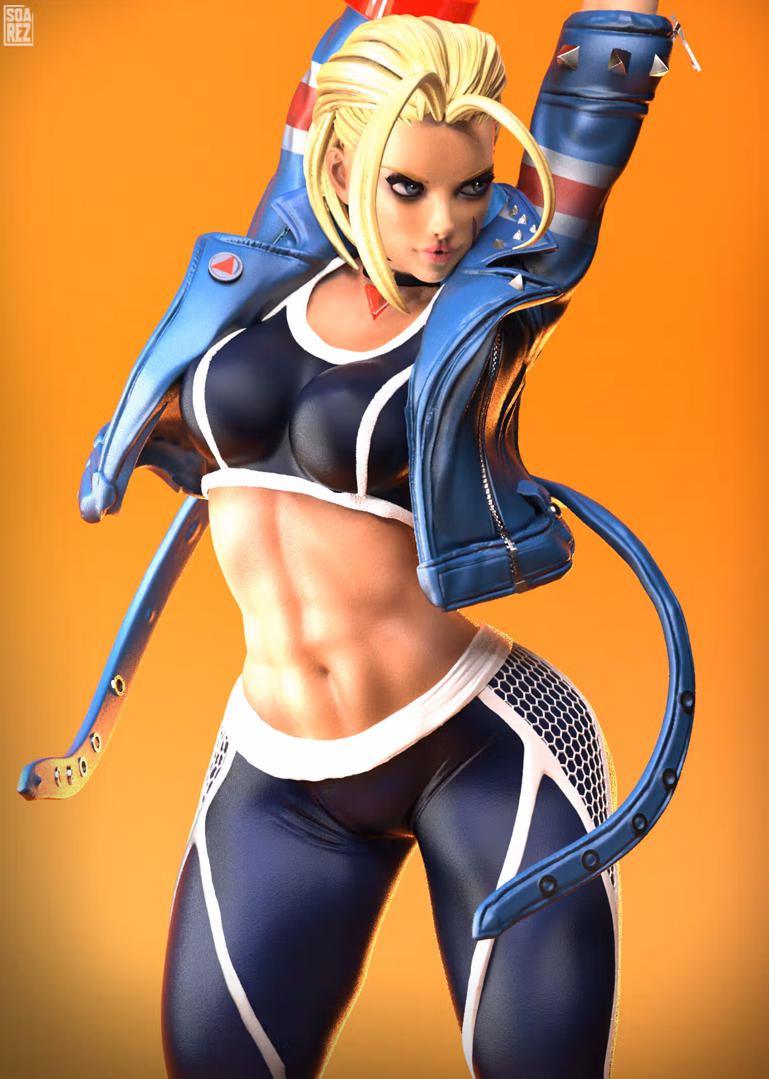 Cammy White Statue | Street Fighter Fan Art by Pop Totem SFW 3d printed,3d printed statue,3d printed figure,Cammy White Statue,Street Fighter Statue