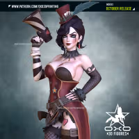 Moxxi Statue | Borderlands Fan Art by OXO3D SFW,NSFW 3d printed statue,3d printed,nsfw statue,3d printed figure,Moxxi Statue,Borderlands Statue