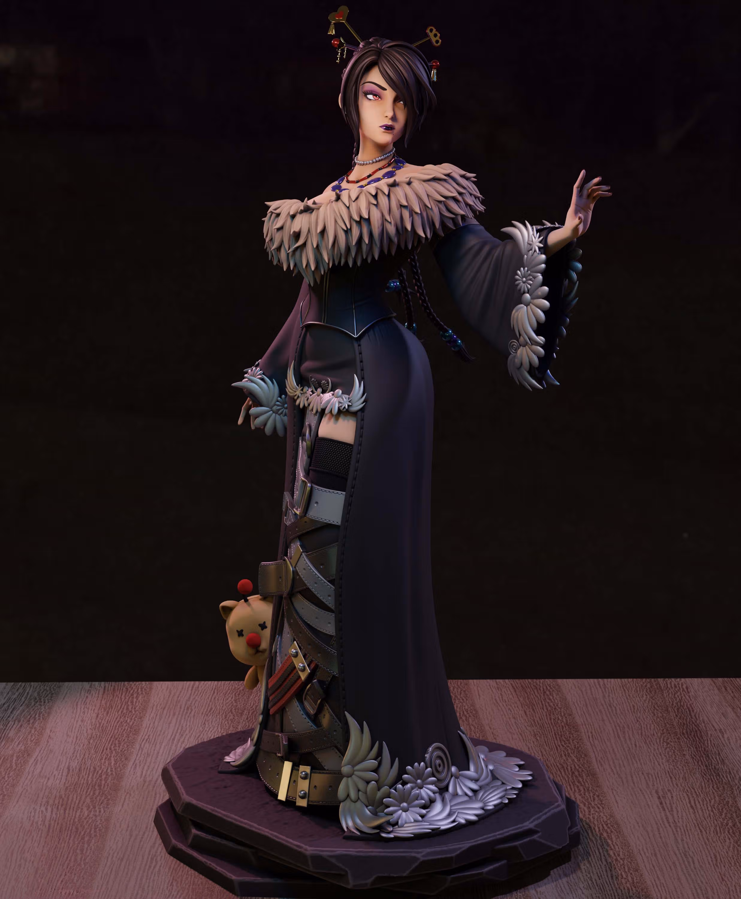 Statue LULU | Final Fantasy Fan art par Momoji3d SFW,NSFW 3d printed statue,3d printed,nsfw statue,Final Fantasy statue,LULU statue