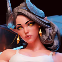 Statue Malevola | Dispatch Fan art par E.S Monster SFW,NSFW 3d printed,3d printed statue,3d printed figure,Malevola Statue ,nsfw statue,Dispatch statue