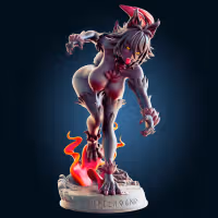 Hellhound v2 Statue | Monster Girl Fan Art by Officer Rhu SFW,NSFW,Futa 3d printed,Hellhound statue,futa statue,Monster Girl statue,furry statue,nsfw statue,futa figurines,futanari figurines,futanari statue