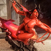 Malevola Statue | Dispatch Fan Art by Gatsu SFW,NSFW,Futa 3d printed statue,3d printed,nsfw statue,futa statue,Malevola Statue,Dispatch statue,futa figurines,futanari figurines,futanari statue