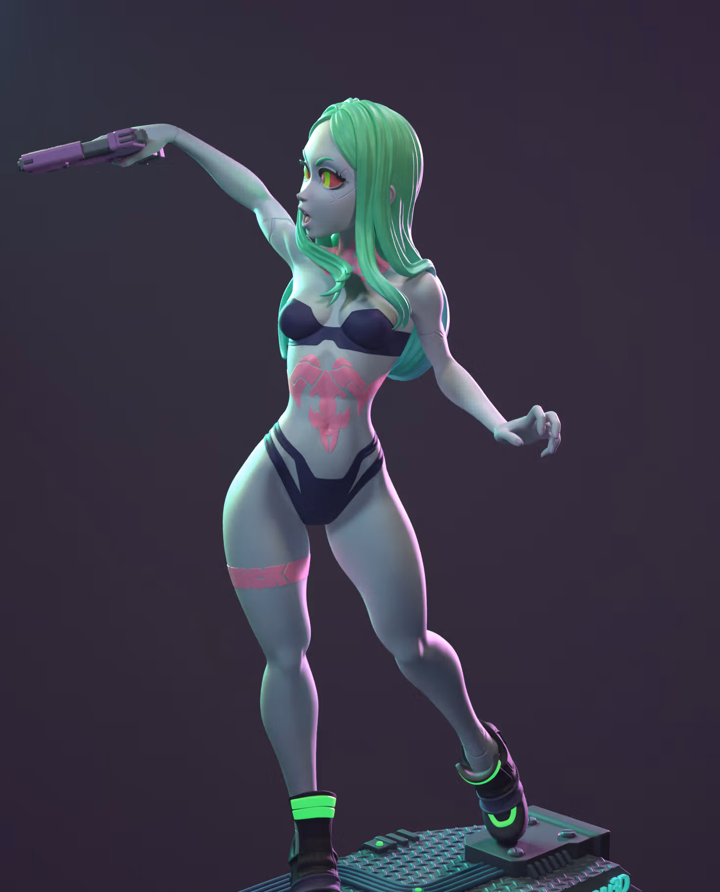 Rebecca Statue | Cyberpunk Edgerunners Fanart von Dinamuuu3d SFW,NSFW 3d printed statue,3d printed,Rebecca Statue ,3d printed figure,nsfw statue,Cyberpunk Edgerunners statue