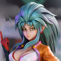 Ryoko Hakubi Statue | Tenchi Muyo Fan Art by 3Dmoonn SFW,NSFW 3d printed,3d printed statue,Ryoko Hakubi Statue,Tenchi Muyo statue,nsfw statue
