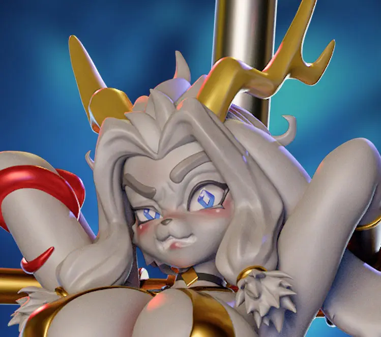 Sybil Furry Statue | Pseudoregalia Fanart von Onagaba SFW,NSFW,Futa 3d printed statue,3d printed,3d printed figure,Sybil Statue,Pseudoregalia Statue,futa statue,futa figurines,futanari figurines,futanari statue,nsfw statue,furry statue