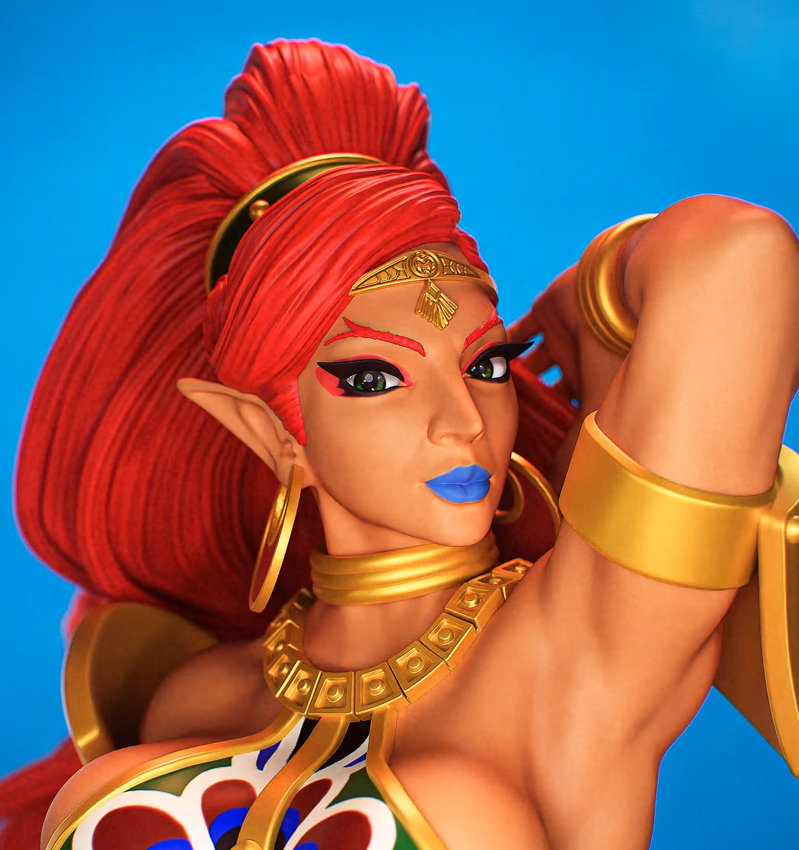 Estatua Urbosa | The Legend of Zelda Fan art por PEACHFIGURE SFW,NSFW 3d printed,3d printed statue,The Legend of Zelda statue,Urbosa statue,nsfw statue