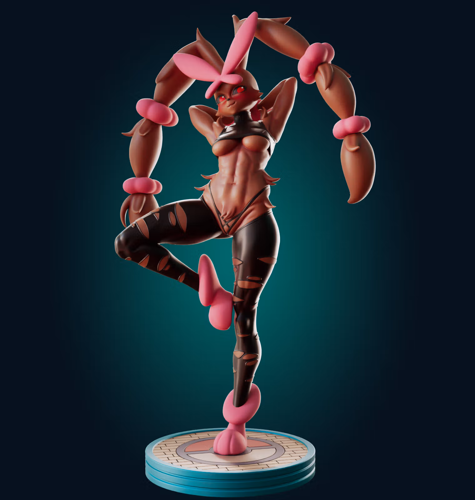 Statua Mega Lopunny | Pokémon Fan art di Officer Rhu SFW,NSFW,Futa 3d printed statue,3d printed,3d printed figure,Lopunny Statue,Pokemon Statue,futa statue,futa figurines,futanari figurines,futanari statue,furry statue