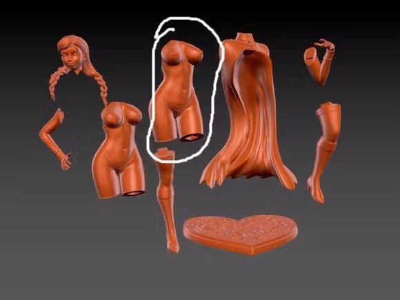 Anna Statue | Frozen Fanart von Exclusive3dprints SFW,NSFW 3d printed statue,3d printed,3d printed figure,nsfw statue,Anna statue,Frozen statue