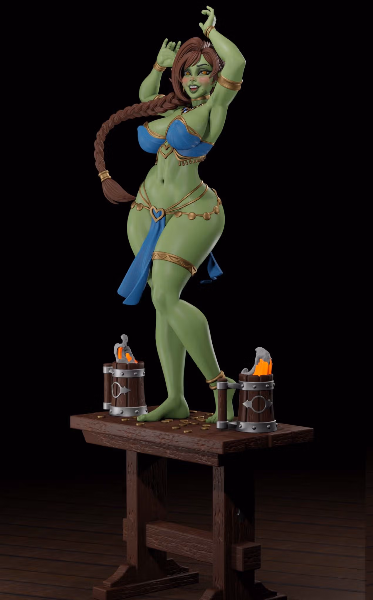 Statue de Danseuse Gobelin | Original Fan art par Digital Dark SFW,NSFW,Futa 3d printed statue,3d printed,nsfw statue,3d printed figure,Goblin Dancer Statue,futa statue,futa figurines,futanari figurines,futanari statue