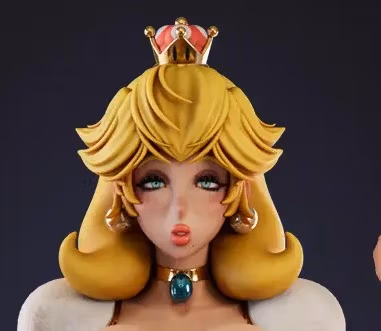 Princess Peach Ultra Thicc Statue | Super Mario Fan Art by Officer Rhu SFW,NSFW 3d printed statue,3d printed,nsfw statue,Princess Peach Statue,Super Mario Statue