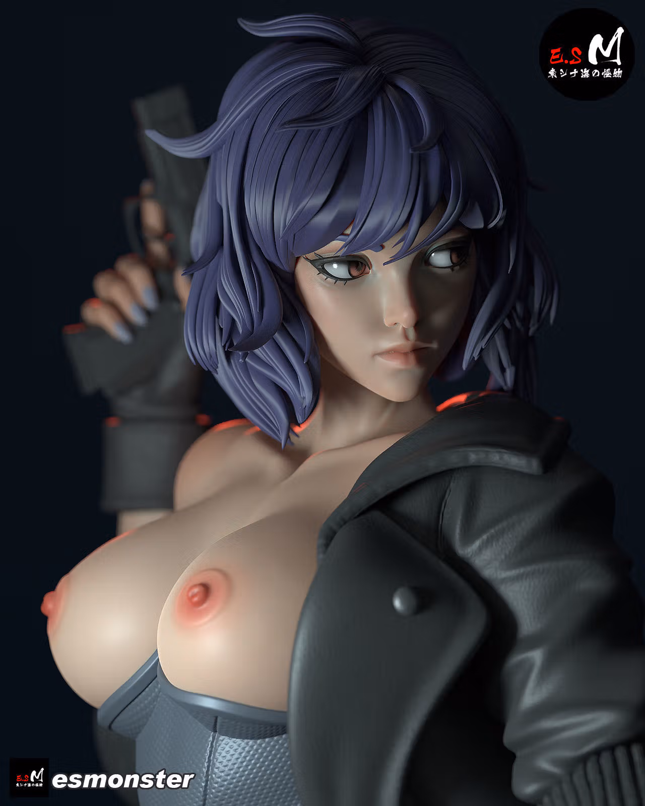 Motoko Kusanagi Statue | Ghost in the Shell Fan Art by E.S Monster SFW,NSFW 3d printed statue,3d printed,nsfw statue,3d printed figure,Motoko Kusanagi Statue,Ghost in the Shell Statue
