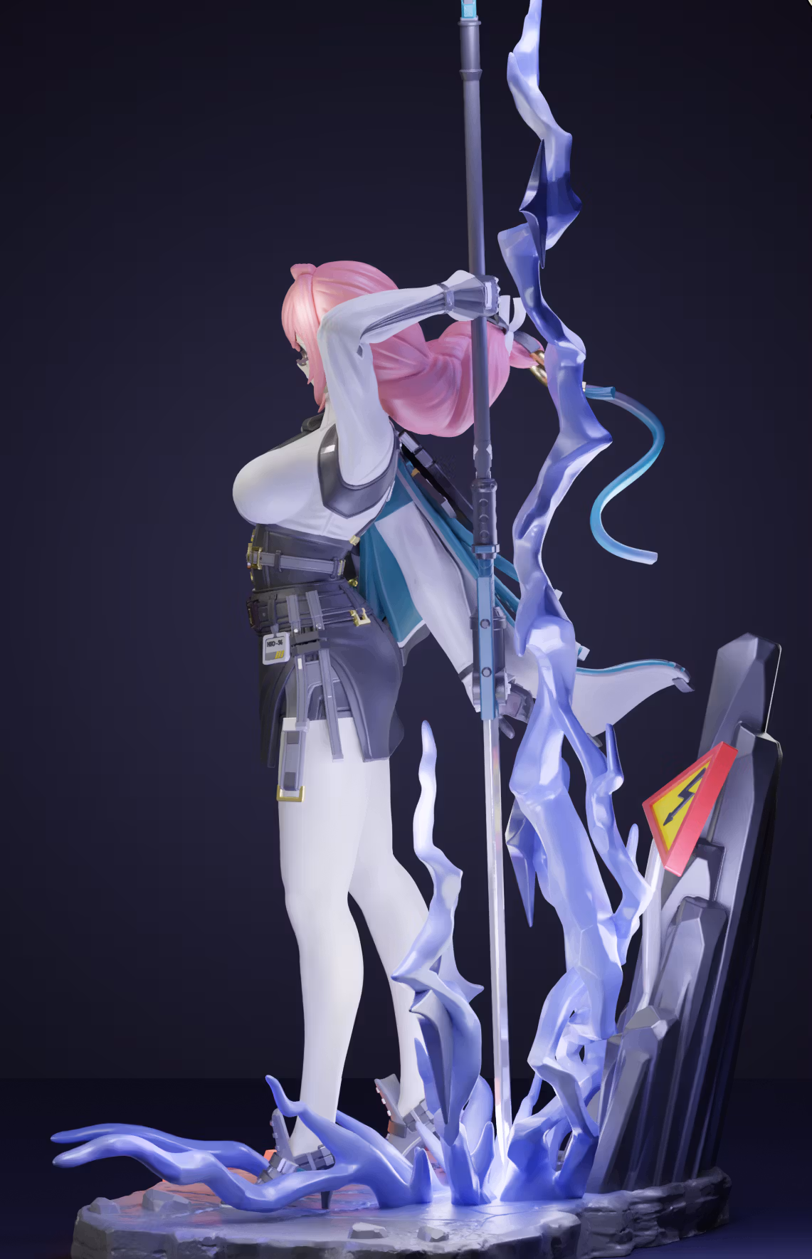 Statua Tsukishiro Yanagi | Zenless Zone Zero Fan art di Marlos Mastepiece SFW 3d printed statue,Zenless Zone Zero statue,3d printed,Tsukishiro Yanagi Statue,3d printed figure