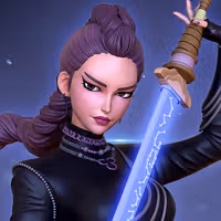 Rumi Statue | KPop Demon Hunters Fan Art by OXO3D SFW 3d printed,3d printed figure,KPop Demon Hunters Statue,Rumi Statue,sfw statue