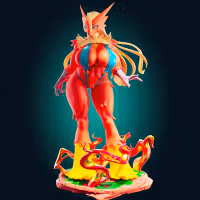 Estatua Blaziken Super Curvy | Pokemon Fan art por Officer Rhu SFW,NSFW,Futa 3d printed,Blaziken statue,futa statue,pokemon statue,furry statue,nsfw statue,futa figurines,futanari figurines,futanari statue