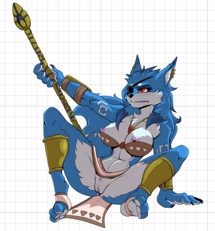 Krystal Eye Patch Furry Girl Sticker | Star Fox Vinyl Sticker NSFW krystal sticker,furry sticker,Star Fox sticker,NSFW stickers