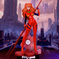 Asuka Statue | Evangelion Fanart von Momoji3d SFW,NSFW 3d printed statue,3d printed,nsfw statue,evangelion statue,Asuka statue