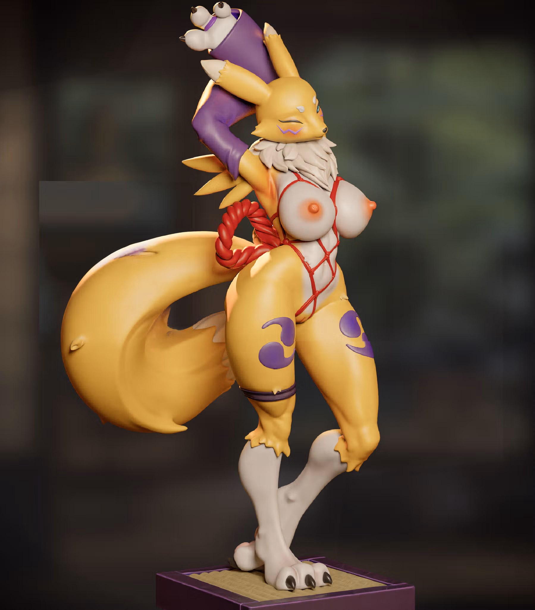 Statua Renamon Furry | Digimon Fan art di Onagaba SFW,NSFW,Futa 3d printed statue,3d printed,3d printed figure,Renamon Statue,Digimon Statue,futa statue,futa figurines,futanari figurines,futanari statue,nsfw statue,furry statue