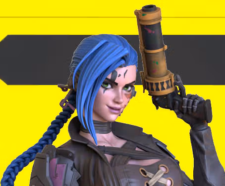 Statua Jinx Cyberpunk | Arcane Fan art di OXO3D SFW,NSFW 3d printed statue,Arcane statue,3d printed,Jinx Cyberpunk Statue,3d printed figure,nsfw statue