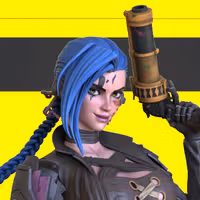Statua Jinx Cyberpunk | Arcane Fan art di OXO3D SFW,NSFW 3d printed statue,Arcane statue,3d printed,Jinx Cyberpunk Statue,3d printed figure,nsfw statue