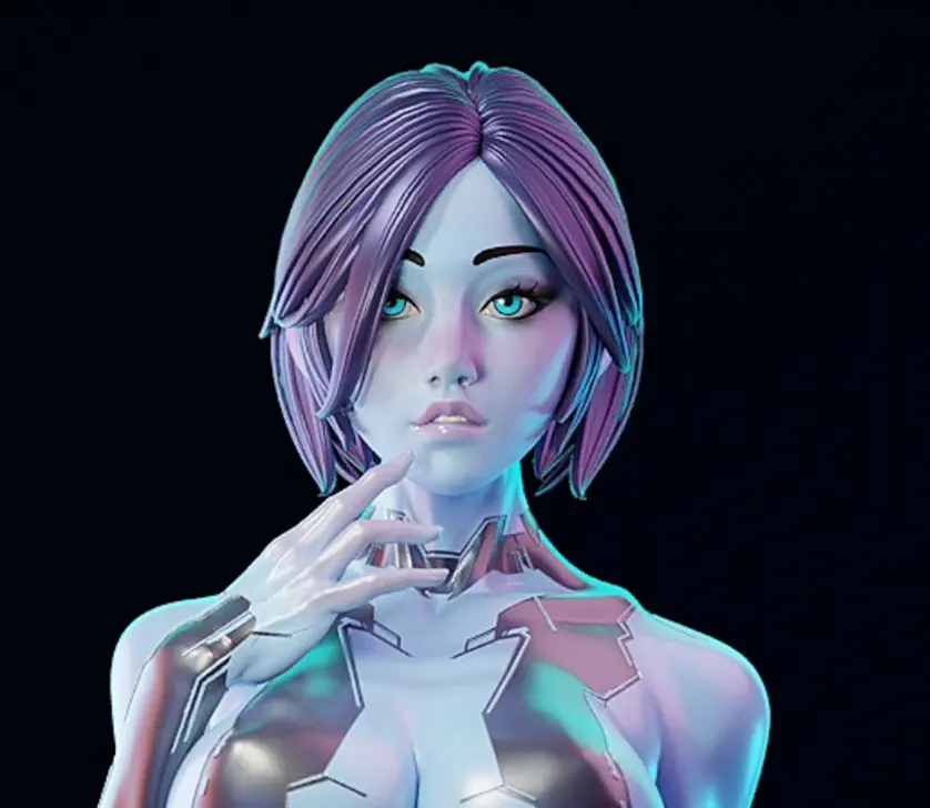 Cortana Statue | Halo Fan Art by E.S Monster SFW 3d printed statue,3d printed,3d printed figure,Cortana Statue,Halo Statue