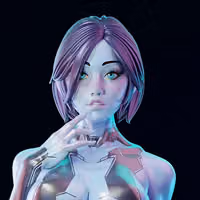 Cortana Statue | Halo Fan Art by E.S Monster SFW 3d printed statue,3d printed,3d printed figure,Cortana Statue,Halo Statue