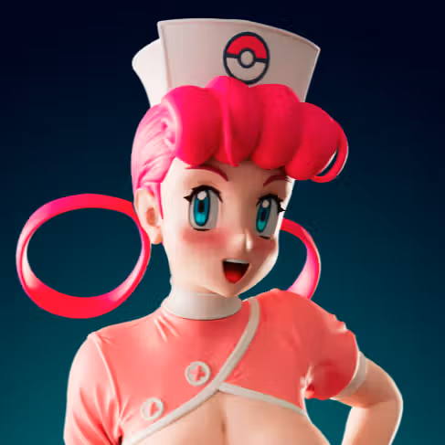Nurse Joy Statue | Pokemon Fan Art by Officer Rhu SFW,NSFW,Futa 3d printed statue,3d printed,3d printed figure,Nurse Joy Statue,Pokemon Statue,futa statue,futa figurines,futanari figurines,futanari statue,nsfw statue