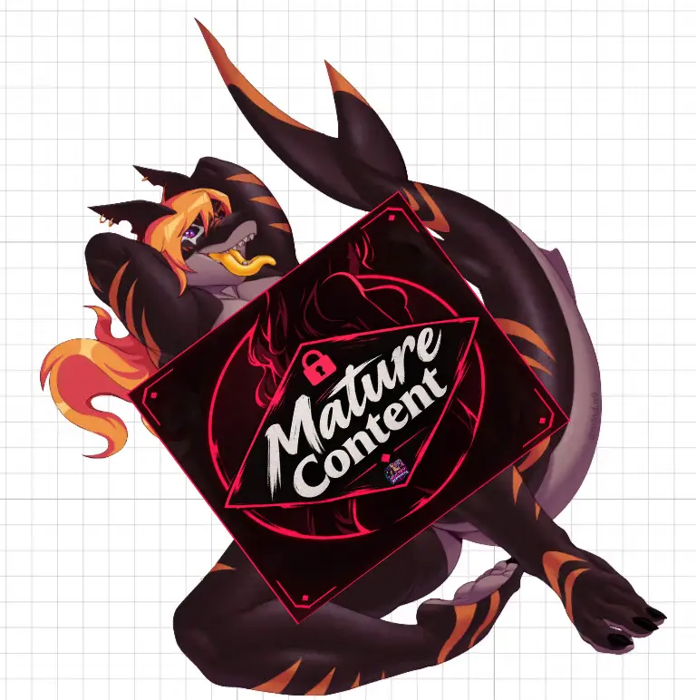Wolf Shark Furry Girl Sticker | Original Vinyl Sticker NSFW,Futa furry sticker,nsfw sticker,stickers,wolf shark furry,futa sticker
