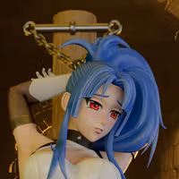Statue Yatsu Murasaki Chained | Taimanin Murasaki Fan art par Momoji3d SFW,NSFW 3d printed statue,3d printed,nsfw statue,Taimanin Murasaki statue,Yatsu Murasaki statue