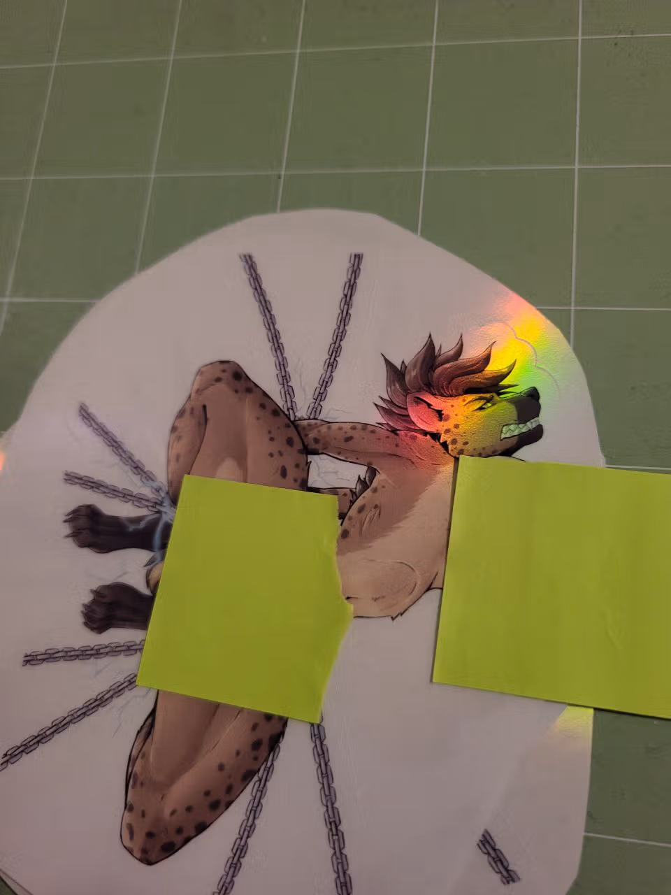 Autocollant Hyena furry pinup | Original Autocollant en vinyle NSFW hyena,stickers,furry sticker,nsfw sticker,bdsm