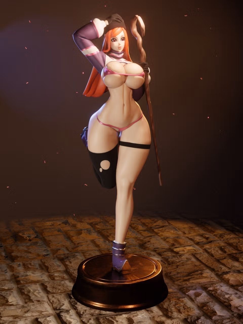 Sorceress Statue | Dragon's Crown Fan Art by Rushzilla SFW 3d printed statue,3d printed,3d printed figure,Sorceress Statue,Dragon's Crown Statue
