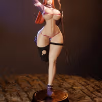 Sorceress Statue | Dragon's Crown Fan Art by Rushzilla SFW 3d printed statue,3d printed,3d printed figure,Sorceress Statue,Dragon's Crown Statue
