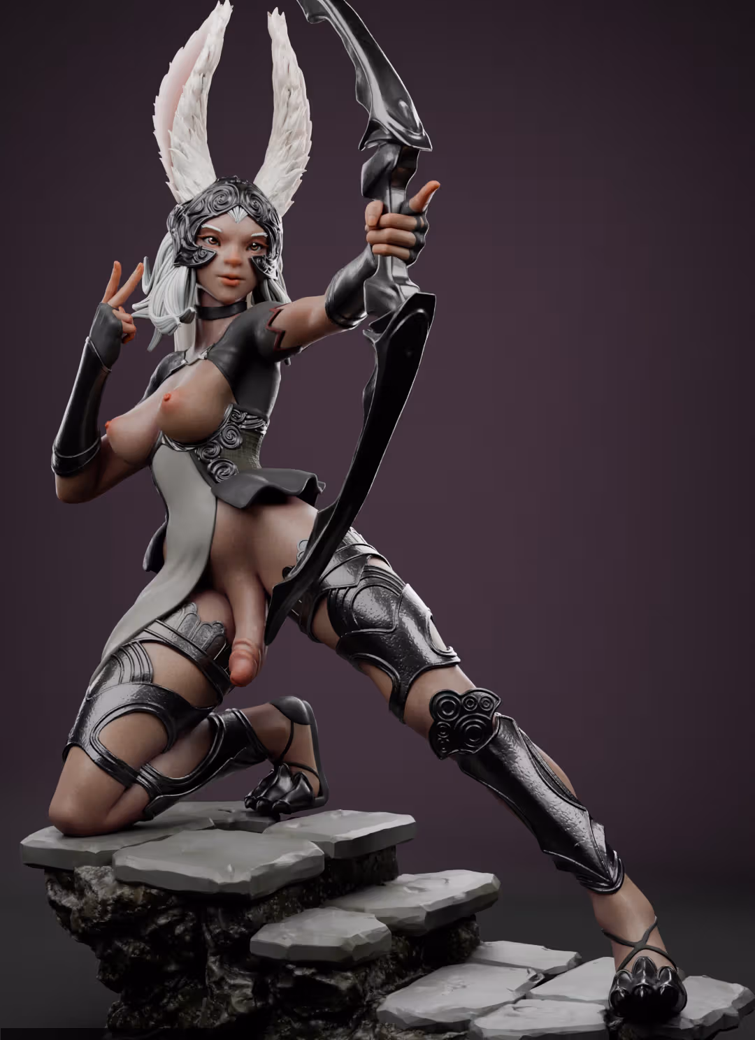 Fran Statue | Final Fantasy Fan Art by Anyonensfw SFW,NSFW,Futa 3d printed,3d printed statue,nsfw statue,futa statue,furry statue,Fran Statue,Final Fantasy Statue,futa figurines,futanari figurines,futanari statue
