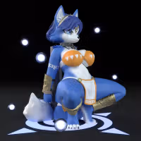 Statue Krystal | Star Fox Fan art par GeneralButa SFW,NSFW 3d printed statue,3d printed,furry statue,3d printed nsfw,nsfw statue,Krystal Statue,Star Fox
