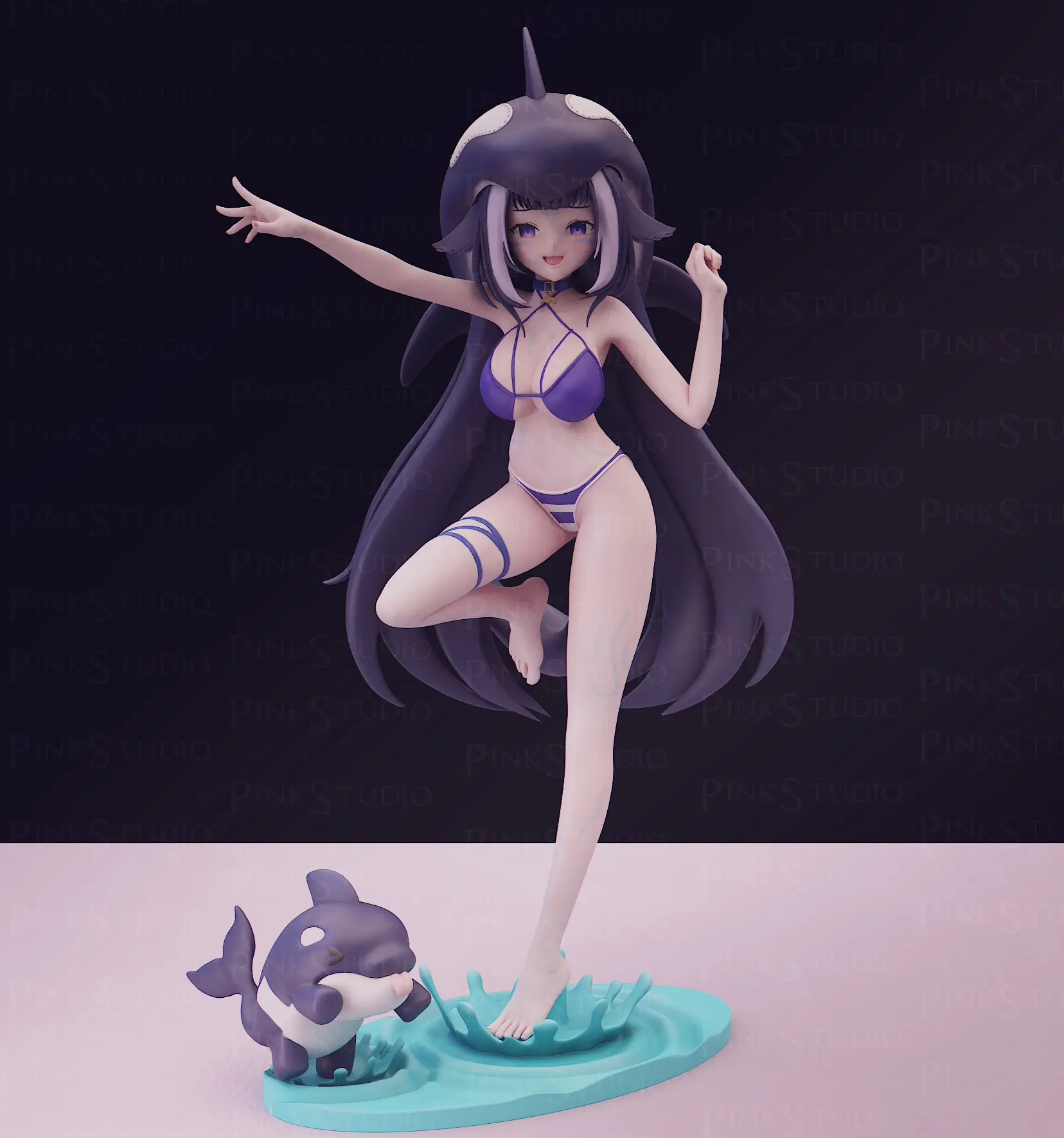 Statue Succubus Shylily | Vtuber Fan art par Pink Studio SFW,NSFW 3d printed statue,3d print statue,nsfw statue,Succubus Shylily Statue,Vtuber Statue,sfw statue