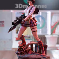 Lady Statue | Devil May Cry Fan Art by 3Dmoonn SFW,NSFW 3d printed,3d printed statue,Lady Statue,Devil May Cry statue,3d printed figure,nsfw statue